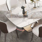 Traditional Luxury Rectangle Dining Table White Sintered Stone Table with Pedestal Base Clearhalo ' dining_table' 'Dining Tables & Seating' 'Dining Tables' 'furn' 'furn_dining_table' 'Furniture' 'furniture_dining_table' 'Kitchen & Dining Furniture' 'kitchen&dining_furn' 'kitchen' 'kitchen_dining_table' 4247693