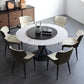 Contemporary Sintered Stone Table Standard Round Dining Table with Pedestal Base Clearhalo ' dining_table' 'Dining Tables & Seating' 'Dining Tables' 'furn' 'furn_dining_table' 'Furniture' 'furniture_dining_table' 'Kitchen & Dining Furniture' 'kitchen&dining_furn' 'kitchen' 'kitchen_dining_table' 4247715