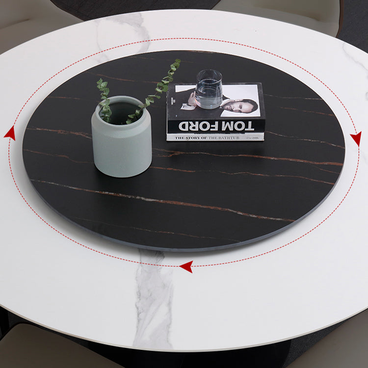 Contemporary Sintered Stone Table Standard Round Dining Table with Pedestal Base Clearhalo ' dining_table' 'Dining Tables & Seating' 'Dining Tables' 'furn' 'furn_dining_table' 'Furniture' 'furniture_dining_table' 'Kitchen & Dining Furniture' 'kitchen&dining_furn' 'kitchen' 'kitchen_dining_table' 4247722