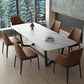 Industrial Sintered Stone Top Table Rectangle Table with Trestle Base Clearhalo ' dining_table' 'Dining Tables & Seating' 'Dining Tables' 'furn' 'furn_dining_table' 'Furniture' 'furniture_dining_table' 'Kitchen & Dining Furniture' 'kitchen&dining_furn' 'kitchen' 'kitchen_dining_table' 4247745