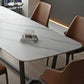 Industrial Sintered Stone Top Table Rectangle Table with Trestle Base Clearhalo ' dining_table' 'Dining Tables & Seating' 'Dining Tables' 'furn' 'furn_dining_table' 'Furniture' 'furniture_dining_table' 'Kitchen & Dining Furniture' 'kitchen&dining_furn' 'kitchen' 'kitchen_dining_table' 4247750