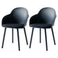 Plastic Scandinavian Style Dining Chair Dining Room Solid Back Chair with Arm Black Set of 2 Clearhalo ' kitchen&dining_furn' 'Dining Chairs' 'Dining Tables & Seating' 'dining_chair' 'Furniture' 'furniture_dining_chair' 'Kitchen & Dining Furniture' 'kitchen' 4247792