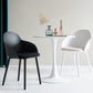 Plastic Scandinavian Style Dining Chair Dining Room Solid Back Chair with Arm Clearhalo ' kitchen&dining_furn' 'Dining Chairs' 'Dining Tables & Seating' 'dining_chair' 'Furniture' 'furniture_dining_chair' 'Kitchen & Dining Furniture' 'kitchen' 4247794