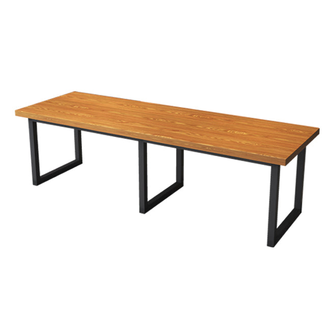 Industrial Style Dining Site Table Solid Wood Dining Room Home Furniture 94.5"L x 31.5"W x 29.5"H Without Chairs Clearhalo ' dining_table' 'Dining Tables & Seating' 'Dining Tables' 'furn' 'furn_dining_table' 'Furniture' 'furniture_dining_table' 'Kitchen & Dining Furniture' 'kitchen&dining_furn' 'kitchen' 'kitchen_dining_table' 4247814