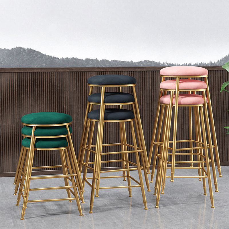 Coffee Shop Glam Bar Stool Iron Legs Footrest Stack-able Counter Stool Clearhalo 'Bar Furniture' 'Bar Stools' 'bar_stools' 'furn' 'furn_bar_stools' 'furniture_bar_stools' 'Kitchen & Dining Furniture' 'kitchen&dining_furn' 'kitchen' 'kitchen_furn' Furniture' 4250549