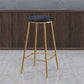 Coffee Shop Glam Bar Stool Iron Legs Footrest Stack-able Counter Stool Black 1 Piece Bar Stool(30"H) Clearhalo 'Bar Furniture' 'Bar Stools' 'bar_stools' 'furn' 'furn_bar_stools' 'furniture_bar_stools' 'Kitchen & Dining Furniture' 'kitchen&dining_furn' 'kitchen' 'kitchen_furn' Furniture' 4250550