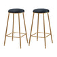 Coffee Shop Glam Bar Stool Iron Legs Footrest Stack-able Counter Stool Black 2 Piece Set Bar Stool(30"H) Clearhalo 'Bar Furniture' 'Bar Stools' 'bar_stools' 'furn' 'furn_bar_stools' 'furniture_bar_stools' 'Kitchen & Dining Furniture' 'kitchen&dining_furn' 'kitchen' 'kitchen_furn' Furniture' 4250552