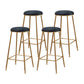 Coffee Shop Glam Bar Stool Iron Legs Footrest Stack-able Counter Stool Black 4 Piece Set Bar Stool(30"H) Clearhalo 'Bar Furniture' 'Bar Stools' 'bar_stools' 'furn' 'furn_bar_stools' 'furniture_bar_stools' 'Kitchen & Dining Furniture' 'kitchen&dining_furn' 'kitchen' 'kitchen_furn' Furniture' 4250554