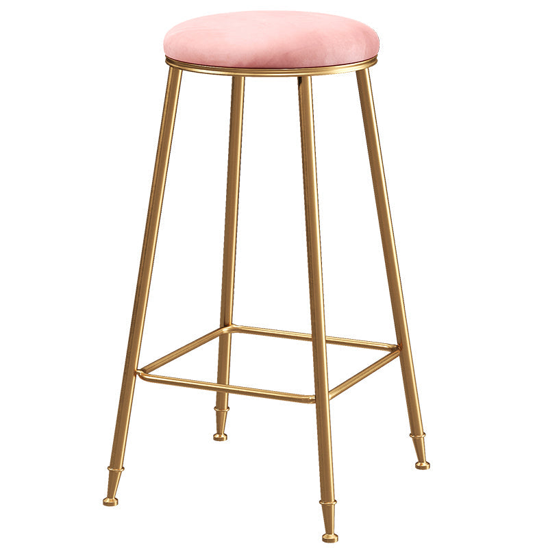 Coffee Shop Glam Bar Stool Iron Legs Footrest Stack-able Counter Stool Clearhalo 'Bar Furniture' 'Bar Stools' 'bar_stools' 'furn' 'furn_bar_stools' 'furniture_bar_stools' 'Kitchen & Dining Furniture' 'kitchen&dining_furn' 'kitchen' 'kitchen_furn' Furniture' 4250558