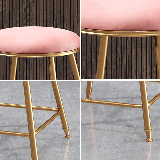 Coffee Shop Glam Bar Stool Iron Legs Footrest Stack-able Counter Stool Clearhalo 'Bar Furniture' 'Bar Stools' 'bar_stools' 'furn' 'furn_bar_stools' 'furniture_bar_stools' 'Kitchen & Dining Furniture' 'kitchen&dining_furn' 'kitchen' 'kitchen_furn' Furniture' 4250559