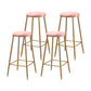 Coffee Shop Glam Bar Stool Iron Legs Footrest Stack-able Counter Stool Pink 4 Piece Set Bar Stool(30"H) Clearhalo 'Bar Furniture' 'Bar Stools' 'bar_stools' 'furn' 'furn_bar_stools' 'furniture_bar_stools' 'Kitchen & Dining Furniture' 'kitchen&dining_furn' 'kitchen' 'kitchen_furn' Furniture' 4250566