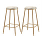 Coffee Shop Glam Bar Stool Iron Legs Footrest Stack-able Counter Stool White 2 Piece Set Bar Stool(30"H) Clearhalo 'Bar Furniture' 'Bar Stools' 'bar_stools' 'furn' 'furn_bar_stools' 'furniture_bar_stools' 'Kitchen & Dining Furniture' 'kitchen&dining_furn' 'kitchen' 'kitchen_furn' Furniture' 4250568