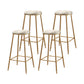 Coffee Shop Glam Bar Stool Iron Legs Footrest Stack-able Counter Stool White 4 Piece Set Bar Stool(30"H) Clearhalo 'Bar Furniture' 'Bar Stools' 'bar_stools' 'furn' 'furn_bar_stools' 'furniture_bar_stools' 'Kitchen & Dining Furniture' 'kitchen&dining_furn' 'kitchen' 'kitchen_furn' Furniture' 4250569