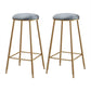 Coffee Shop Glam Bar Stool Iron Legs Footrest Stack-able Counter Stool Gray 2 Piece Set Bar Stool(30"H) Clearhalo 'Bar Furniture' 'Bar Stools' 'bar_stools' 'furn' 'furn_bar_stools' 'furniture_bar_stools' 'Kitchen & Dining Furniture' 'kitchen&dining_furn' 'kitchen' 'kitchen_furn' Furniture' 4250571