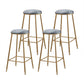 Coffee Shop Glam Bar Stool Iron Legs Footrest Stack-able Counter Stool Gray 4 Piece Set Bar Stool(30"H) Clearhalo 'Bar Furniture' 'Bar Stools' 'bar_stools' 'furn' 'furn_bar_stools' 'furniture_bar_stools' 'Kitchen & Dining Furniture' 'kitchen&dining_furn' 'kitchen' 'kitchen_furn' Furniture' 4250572