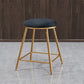 Coffee Shop Glam Bar Stool Iron Legs Footrest Stack-able Counter Stool Black 1 Piece Short Stool(18"H) Clearhalo 'Bar Furniture' 'Bar Stools' 'bar_stools' 'furn' 'furn_bar_stools' 'furniture_bar_stools' 'Kitchen & Dining Furniture' 'kitchen&dining_furn' 'kitchen' 'kitchen_furn' Furniture' 4250573