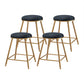 Coffee Shop Glam Bar Stool Iron Legs Footrest Stack-able Counter Stool Black 4 Piece Set Short Stool(18"H) Clearhalo 'Bar Furniture' 'Bar Stools' 'bar_stools' 'furn' 'furn_bar_stools' 'furniture_bar_stools' 'Kitchen & Dining Furniture' 'kitchen&dining_furn' 'kitchen' 'kitchen_furn' Furniture' 4250575