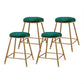 Coffee Shop Glam Bar Stool Iron Legs Footrest Stack-able Counter Stool Green 4 Piece Set Short Stool(18"H) Clearhalo 'Bar Furniture' 'Bar Stools' 'bar_stools' 'furn' 'furn_bar_stools' 'furniture_bar_stools' 'Kitchen & Dining Furniture' 'kitchen&dining_furn' 'kitchen' 'kitchen_furn' Furniture' 4250578