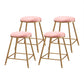 Coffee Shop Glam Bar Stool Iron Legs Footrest Stack-able Counter Stool Pink 4 Piece Set Short Stool(18"H) Clearhalo 'Bar Furniture' 'Bar Stools' 'bar_stools' 'furn' 'furn_bar_stools' 'furniture_bar_stools' 'Kitchen & Dining Furniture' 'kitchen&dining_furn' 'kitchen' 'kitchen_furn' Furniture' 4250584