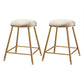 Coffee Shop Glam Bar Stool Iron Legs Footrest Stack-able Counter Stool White 2 Piece Set Short Stool(18"H) Clearhalo 'Bar Furniture' 'Bar Stools' 'bar_stools' 'furn' 'furn_bar_stools' 'furniture_bar_stools' 'Kitchen & Dining Furniture' 'kitchen&dining_furn' 'kitchen' 'kitchen_furn' Furniture' 4250586