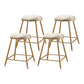 Coffee Shop Glam Bar Stool Iron Legs Footrest Stack-able Counter Stool White 4 Piece Set Short Stool(18"H) Clearhalo 'Bar Furniture' 'Bar Stools' 'bar_stools' 'furn' 'furn_bar_stools' 'furniture_bar_stools' 'Kitchen & Dining Furniture' 'kitchen&dining_furn' 'kitchen' 'kitchen_furn' Furniture' 4250587