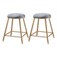 Coffee Shop Glam Bar Stool Iron Legs Footrest Stack-able Counter Stool Gray 2 Piece Set Short Stool(18"H) Clearhalo 'Bar Furniture' 'Bar Stools' 'bar_stools' 'furn' 'furn_bar_stools' 'furniture_bar_stools' 'Kitchen & Dining Furniture' 'kitchen&dining_furn' 'kitchen' 'kitchen_furn' Furniture' 4250589