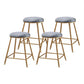 Coffee Shop Glam Bar Stool Iron Legs Footrest Stack-able Counter Stool Gray 4 Piece Set Short Stool(18"H) Clearhalo 'Bar Furniture' 'Bar Stools' 'bar_stools' 'furn' 'furn_bar_stools' 'furniture_bar_stools' 'Kitchen & Dining Furniture' 'kitchen&dining_furn' 'kitchen' 'kitchen_furn' Furniture' 4250590