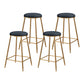 Coffee Shop Glam Bar Stool Iron Legs Footrest Stack-able Counter Stool Black 4 Piece Set Counter Stool(26"H) Clearhalo 'Bar Furniture' 'Bar Stools' 'bar_stools' 'furn' 'furn_bar_stools' 'furniture_bar_stools' 'Kitchen & Dining Furniture' 'kitchen&dining_furn' 'kitchen' 'kitchen_furn' Furniture' 4250593