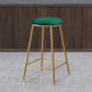 Coffee Shop Glam Bar Stool Iron Legs Footrest Stack-able Counter Stool Green 1 Piece Counter Stool(26"H) Clearhalo 'Bar Furniture' 'Bar Stools' 'bar_stools' 'furn' 'furn_bar_stools' 'furniture_bar_stools' 'Kitchen & Dining Furniture' 'kitchen&dining_furn' 'kitchen' 'kitchen_furn' Furniture' 4250594