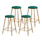 Coffee Shop Glam Bar Stool Iron Legs Footrest Stack-able Counter Stool Green 4 Piece Set Counter Stool(26"H) Clearhalo 'Bar Furniture' 'Bar Stools' 'bar_stools' 'furn' 'furn_bar_stools' 'furniture_bar_stools' 'Kitchen & Dining Furniture' 'kitchen&dining_furn' 'kitchen' 'kitchen_furn' Furniture' 4250596