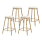 Coffee Shop Glam Bar Stool Iron Legs Footrest Stack-able Counter Stool White 4 Piece Set Counter Stool(26"H) Clearhalo 'Bar Furniture' 'Bar Stools' 'bar_stools' 'furn' 'furn_bar_stools' 'furniture_bar_stools' 'Kitchen & Dining Furniture' 'kitchen&dining_furn' 'kitchen' 'kitchen_furn' Furniture' 4250605