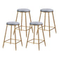 Coffee Shop Glam Bar Stool Iron Legs Footrest Stack-able Counter Stool Gray 4 Piece Set Counter Stool(26"H) Clearhalo 'Bar Furniture' 'Bar Stools' 'bar_stools' 'furn' 'furn_bar_stools' 'furniture_bar_stools' 'Kitchen & Dining Furniture' 'kitchen&dining_furn' 'kitchen' 'kitchen_furn' Furniture' 4250608