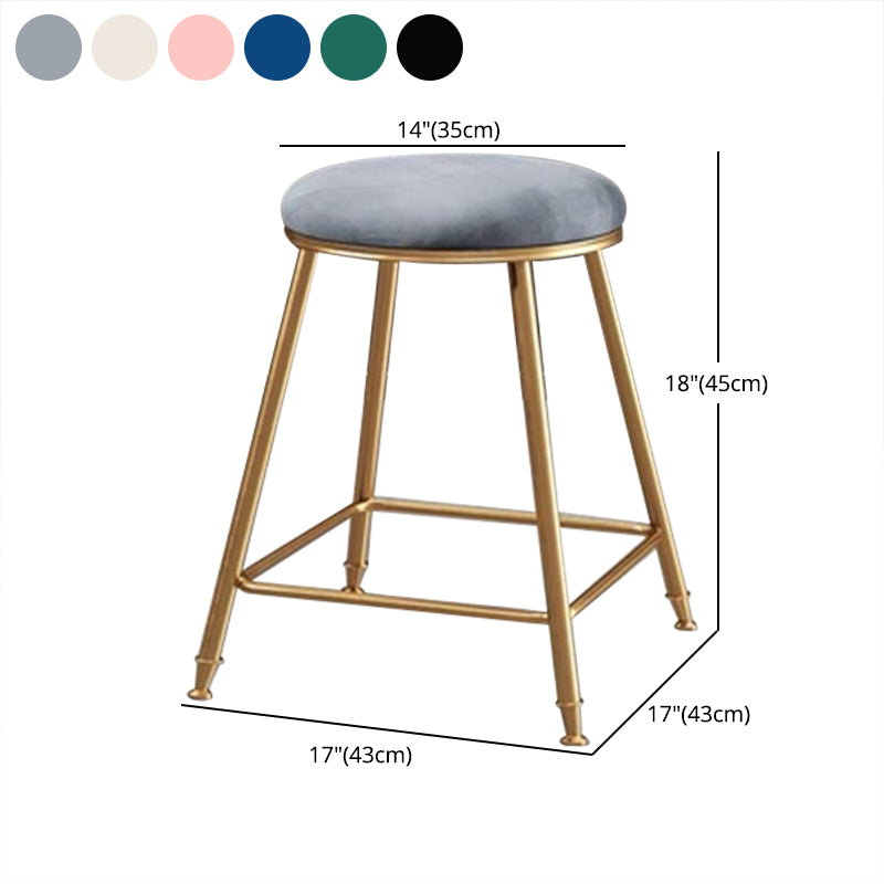 Coffee Shop Glam Bar Stool Iron Legs Footrest Stack-able Counter Stool Clearhalo 'Bar Furniture' 'Bar Stools' 'bar_stools' 'furn' 'furn_bar_stools' 'furniture_bar_stools' 'Kitchen & Dining Furniture' 'kitchen&dining_furn' 'kitchen' 'kitchen_furn' Furniture' 4250609