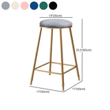 Coffee Shop Glam Bar Stool Iron Legs Footrest Stack-able Counter Stool Clearhalo 'Bar Furniture' 'Bar Stools' 'bar_stools' 'furn' 'furn_bar_stools' 'furniture_bar_stools' 'Kitchen & Dining Furniture' 'kitchen&dining_furn' 'kitchen' 'kitchen_furn' Furniture' 4250610