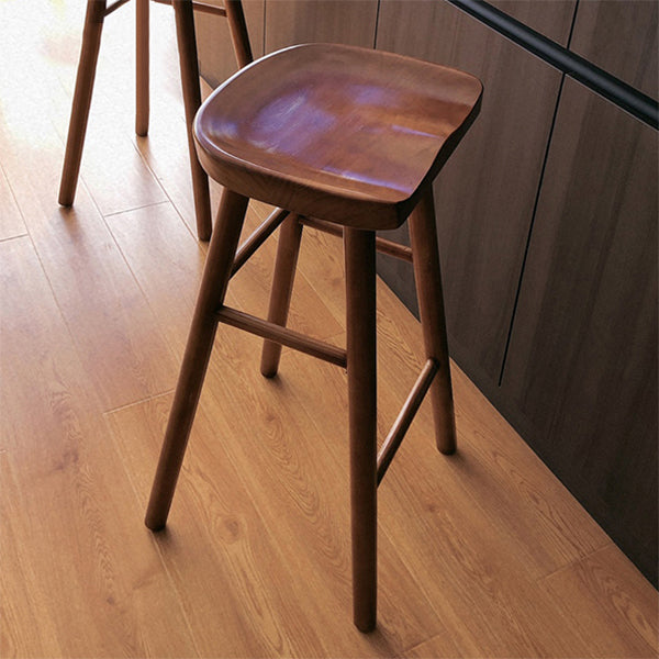 Modern Pine Backless Bar Stool Contoured Seat Indoor Counter Stool with Wood Legs Clearhalo 'Bar Furniture' 'Bar Stools' 'bar_stools' 'furn' 'furn_bar_stools' 'furniture_bar_stools' 'Kitchen & Dining Furniture' 'kitchen&dining_furn' 'kitchen' 'kitchen_furn' Furniture' 4250612