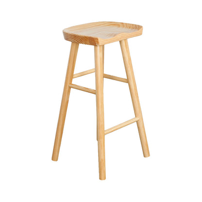 Modern Pine Backless Bar Stool Contoured Seat Indoor Counter Stool with Wood Legs Wood 1 Piece Clearhalo 'Bar Furniture' 'Bar Stools' 'bar_stools' 'furn' 'furn_bar_stools' 'furniture_bar_stools' 'Kitchen & Dining Furniture' 'kitchen&dining_furn' 'kitchen' 'kitchen_furn' Furniture' 4250613