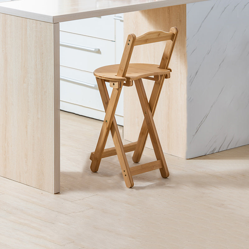 Modern Wood Folding Bar Stool Footrest Low Back Counter Stool for Kitchen Wood Short Stool(18"H) Clearhalo 'Bar Furniture' 'Bar Stools' 'bar_stools' 'furn' 'furn_bar_stools' 'furniture_bar_stools' 'Kitchen & Dining Furniture' 'kitchen&dining_furn' 'kitchen' 'kitchen_furn' Furniture' 4250633