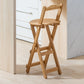 Modern Wood Folding Bar Stool Footrest Low Back Counter Stool for Kitchen Wood Bar Stool(30"H) Clearhalo 'Bar Furniture' 'Bar Stools' 'bar_stools' 'furn' 'furn_bar_stools' 'furniture_bar_stools' 'Kitchen & Dining Furniture' 'kitchen&dining_furn' 'kitchen' 'kitchen_furn' Furniture' 4250636