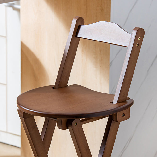 Modern Wood Folding Bar Stool Footrest Low Back Counter Stool for Kitchen Clearhalo 'Bar Furniture' 'Bar Stools' 'bar_stools' 'furn' 'furn_bar_stools' 'furniture_bar_stools' 'Kitchen & Dining Furniture' 'kitchen&dining_furn' 'kitchen' 'kitchen_furn' Furniture' 4250638