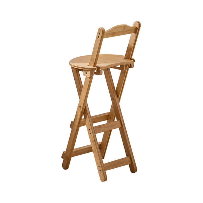 Modern Wood Folding Bar Stool Footrest Low Back Counter Stool for Kitchen Clearhalo 'Bar Furniture' 'Bar Stools' 'bar_stools' 'furn' 'furn_bar_stools' 'furniture_bar_stools' 'Kitchen & Dining Furniture' 'kitchen&dining_furn' 'kitchen' 'kitchen_furn' Furniture' 4250641