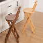 Modern Wood Folding Bar Stool Footrest Low Back Counter Stool for Kitchen Clearhalo 'Bar Furniture' 'Bar Stools' 'bar_stools' 'furn' 'furn_bar_stools' 'furniture_bar_stools' 'Kitchen & Dining Furniture' 'kitchen&dining_furn' 'kitchen' 'kitchen_furn' Furniture' 4250649