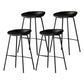 Leather Bucket Bar Stool Modern Low Back Footrest Indoor Counter and Bar Stool Gloss Black 4 Piece Set Clearhalo 'Bar Furniture' 'Bar Stools' 'bar_stools' 'furn' 'furn_bar_stools' 'furniture_bar_stools' 'Kitchen & Dining Furniture' 'kitchen&dining_furn' 'kitchen' 'kitchen_furn' Furniture' 4250664