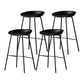 Leather Bucket Bar Stool Modern Low Back Footrest Indoor Counter and Bar Stool Black 4 Piece Set Clearhalo 'Bar Furniture' 'Bar Stools' 'bar_stools' 'furn' 'furn_bar_stools' 'furniture_bar_stools' 'Kitchen & Dining Furniture' 'kitchen&dining_furn' 'kitchen' 'kitchen_furn' Furniture' 4250671