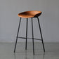 Leather Bucket Bar Stool Modern Low Back Footrest Indoor Counter and Bar Stool Yellow 1 Piece Clearhalo 'Bar Furniture' 'Bar Stools' 'bar_stools' 'furn' 'furn_bar_stools' 'furniture_bar_stools' 'Kitchen & Dining Furniture' 'kitchen&dining_furn' 'kitchen' 'kitchen_furn' Furniture' 4250672