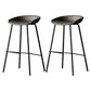 Leather Bucket Bar Stool Modern Low Back Footrest Indoor Counter and Bar Stool Dark Gray 2 Piece Set Clearhalo 'Bar Furniture' 'Bar Stools' 'bar_stools' 'furn' 'furn_bar_stools' 'furniture_bar_stools' 'Kitchen & Dining Furniture' 'kitchen&dining_furn' 'kitchen' 'kitchen_furn' Furniture' 4250676