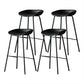 Leather Bucket Bar Stool Modern Low Back Footrest Indoor Counter and Bar Stool Blackish Green 4 Piece Set Clearhalo 'Bar Furniture' 'Bar Stools' 'bar_stools' 'furn' 'furn_bar_stools' 'furniture_bar_stools' 'Kitchen & Dining Furniture' 'kitchen&dining_furn' 'kitchen' 'kitchen_furn' Furniture' 4250680