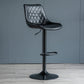 Modern Adjustable Height Bar Stool Swivel Leather Low Back Counter Stool Black Black 1 Piece Clearhalo 'Bar Furniture' 'Bar Stools' 'bar_stools' 'furn' 'furn_bar_stools' 'furniture_bar_stools' 'Kitchen & Dining Furniture' 'kitchen&dining_furn' 'kitchen' 'kitchen_furn' Furniture' 4250687