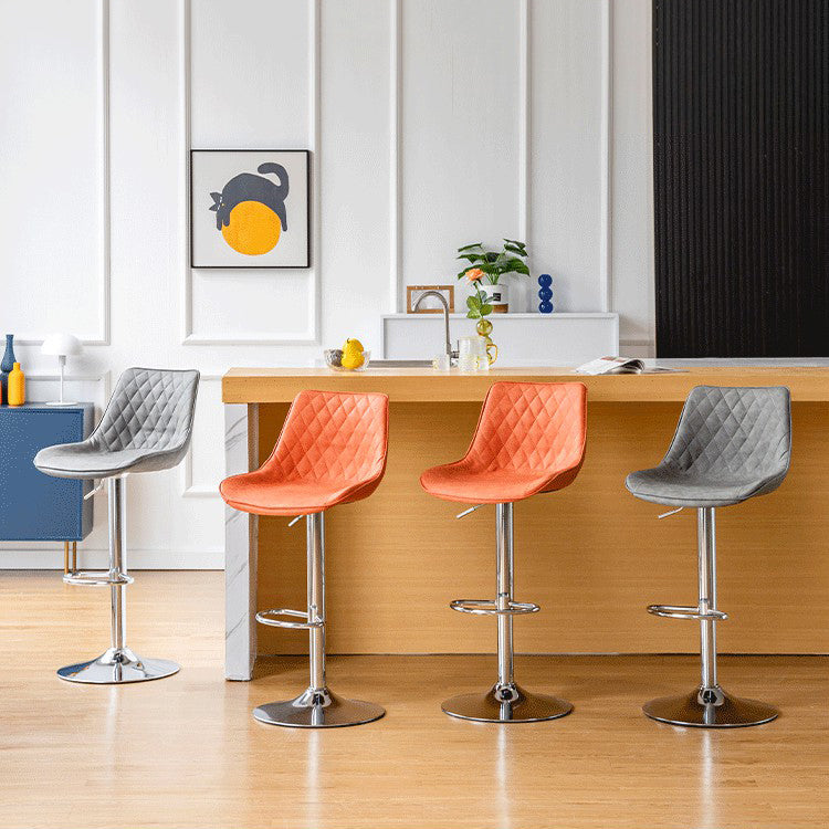 Modern Adjustable Height Bar Stool Swivel Leather Low Back Counter Stool Clearhalo 'Bar Furniture' 'Bar Stools' 'bar_stools' 'furn' 'furn_bar_stools' 'furniture_bar_stools' 'Kitchen & Dining Furniture' 'kitchen&dining_furn' 'kitchen' 'kitchen_furn' Furniture' 4250691