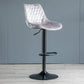 Modern Adjustable Height Bar Stool Swivel Leather Low Back Counter Stool Silver Gray Black 1 Piece Clearhalo 'Bar Furniture' 'Bar Stools' 'bar_stools' 'furn' 'furn_bar_stools' 'furniture_bar_stools' 'Kitchen & Dining Furniture' 'kitchen&dining_furn' 'kitchen' 'kitchen_furn' Furniture' 4250699