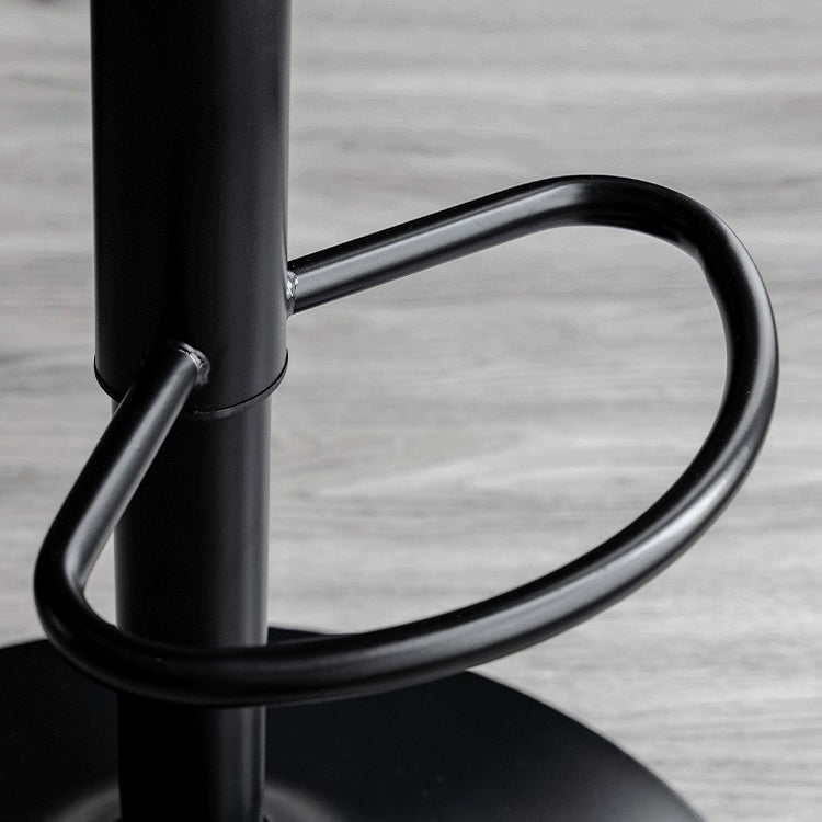 Modern Adjustable Height Bar Stool Swivel Leather Low Back Counter Stool Clearhalo 'Bar Furniture' 'Bar Stools' 'bar_stools' 'furn' 'furn_bar_stools' 'furniture_bar_stools' 'Kitchen & Dining Furniture' 'kitchen&dining_furn' 'kitchen' 'kitchen_furn' Furniture' 4250701